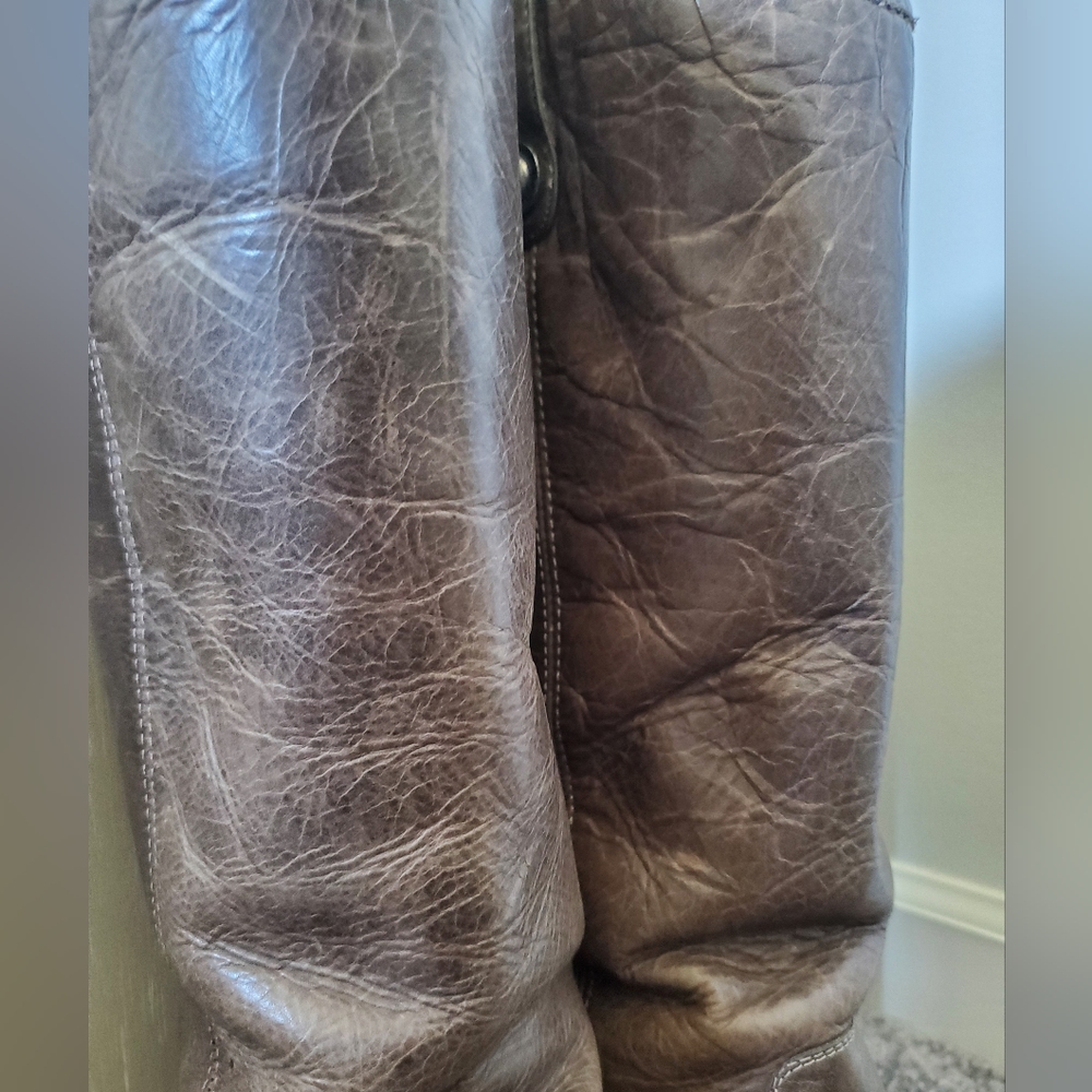 Frye Melissa Button Leather Riding Boots - Picture 2 of 13